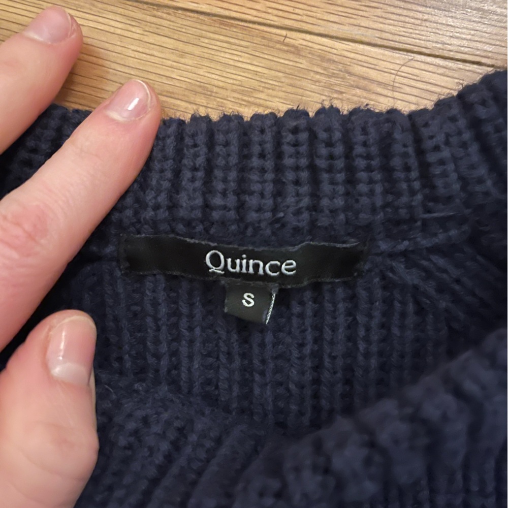 Quince cotton fisherman navy size small